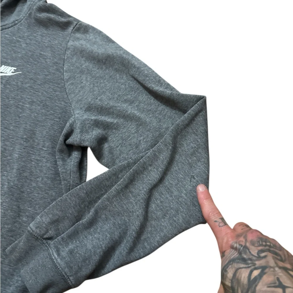 Nike Women’s Cowl Neck Gray Athletic Hoodie‎ Size XL Nike Swoosh Logo Sports